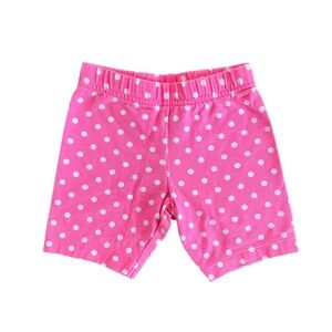 Carter's Baby 12 Months Bike Shorts Pink Polka Dot Covered Elastic Waistband